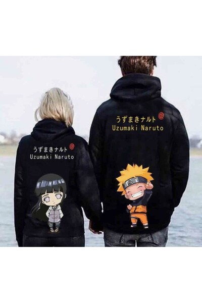 donamod حزمة من 2 سويت شيرت أسود بقلنسوة للجنسين أنيمي اوزوماكي ناروتو لعيد ا...