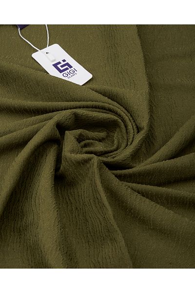 Scarf Σάλι Jacquard Tree Bark Cotton - Χακί -