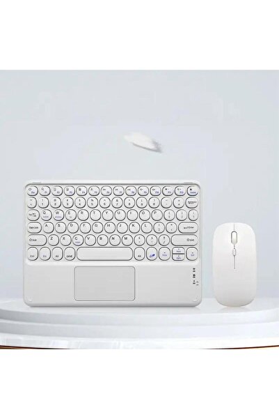 Alfa MEC Tüm Cihazlara Uyumlu Akıllı Taşınabilir Bluetooth Klavye Mouse Touchpad Slim Klavye Set