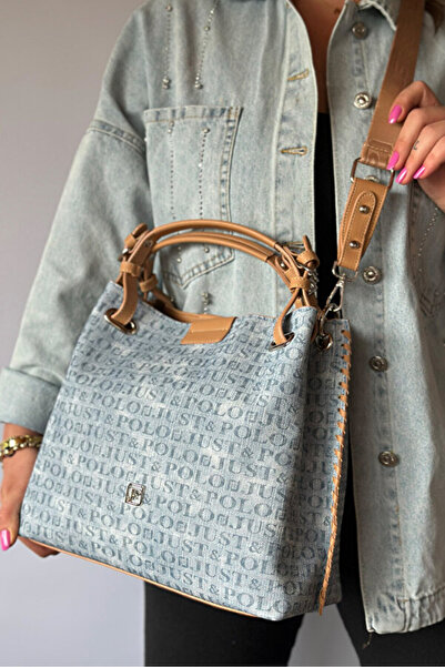 Just Polo Large Size Knitted Embroidered Handmade Casual Women's Shoulder Bag