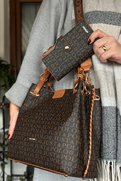 Just Polo Large Size Knitted Embroidered Handmade Casual Women's Shoulder Bag