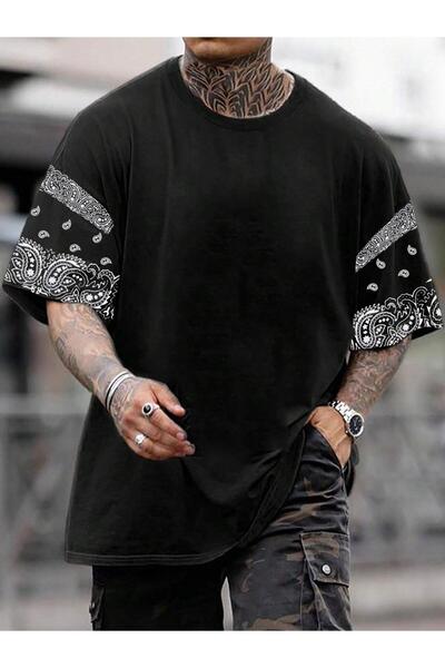 Machetta Μπλουζάκι Unisex μεγάλου μεγέθους μανίκια με μοτίβο εμπριμέ Oversize