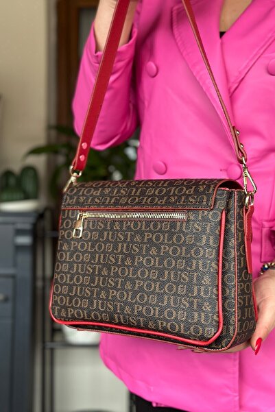 Just Polo Large Size Daily 5 Compartments 2 Straps Women's Shoulder Bag Large Oversized Shoulder Bag 2117-4005