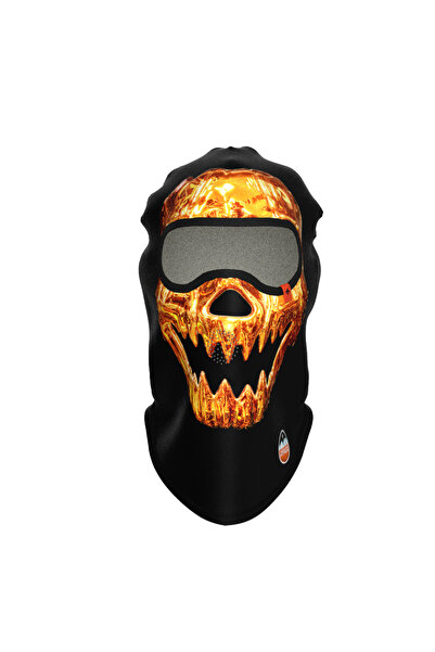 Maskara Extreme Funny Balaklava, Su İtici özellikli(DWR) Baskılı Snowboard, K...