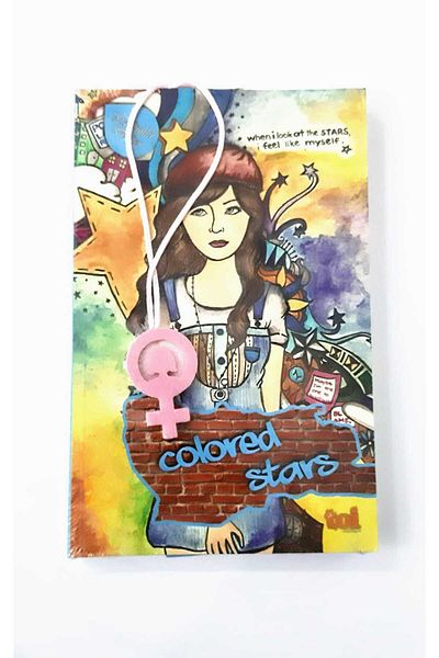 Toi Semn de carte parfumat Mottolu Notebook'CLORED STARS' 100 de FOI cu rigle