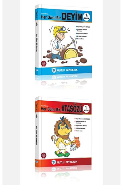 Mutlu Yayıncılık Her Güne Bir Deyim 1.seviye + Her Güne Bir Atasözü 1.seviye ...