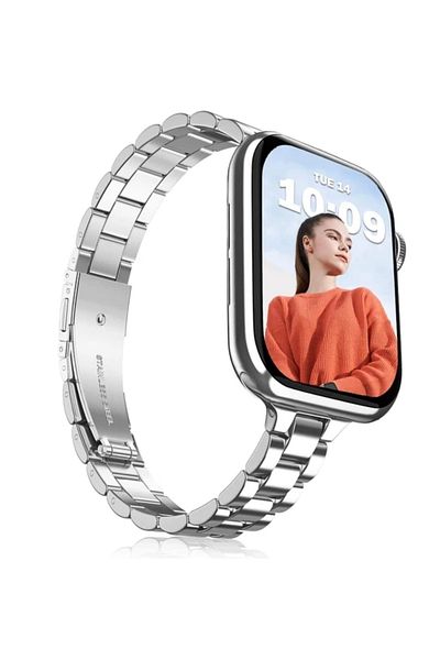 GREGOSS سوار ساعة أبل 38 ملم/40 ملم/41 ملم iwatch Series 10 42 ملم - سوار معدني نحيف من الفولاذ