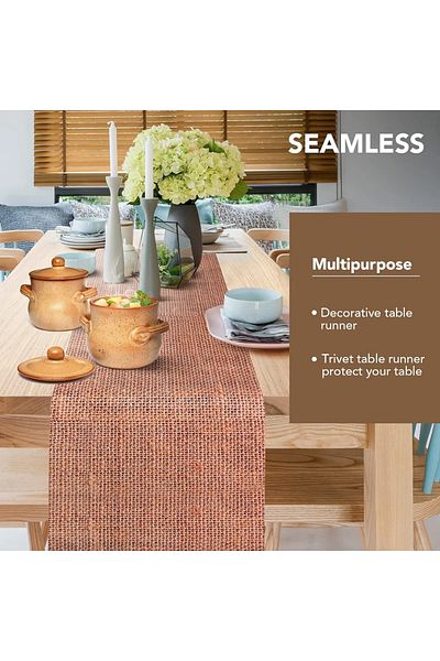 Blue Home Υφαντό Pvc Table Runner Ανθεκτικό στη θερμότητα Αντιολισθητικό Πλενόμενο Υφαντό Βινύλιο Μέγεθος: 40 cm x 110 cm (1 τεμ.)