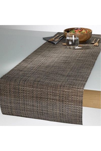 Blue Home Woven Pvc Table Runner Heat Resistant Non-Slip Washable Woven Vinyl Size: 40 cm x 110 cm (1 piece)