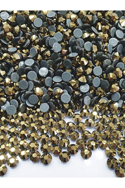 CRYSTALSHOP حجر هوت فيكس الملتصق بالحديد - Ss20 ذهبي عتيق (50 جم - 800 قطعة)