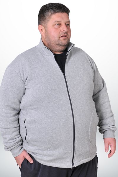 yakamor Large Size Zippered Three Thread Sweat Jacket