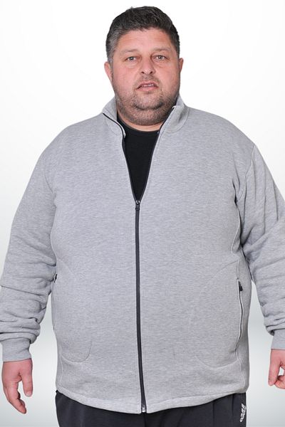 yakamor Large Size Zippered Three Thread Sweat Jacket