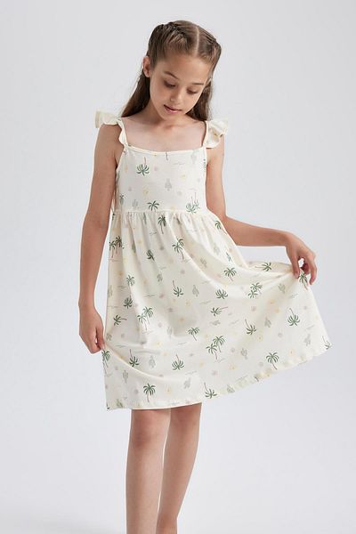 DeFacto Flower Patterned Girl's Dress - B0819a823sm