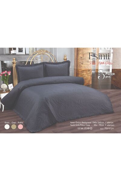 ZESA HOME غطاء سرير مزدوج مبطن من الألياف الدقيقة بالموجات فوق الصوتية من Esinti