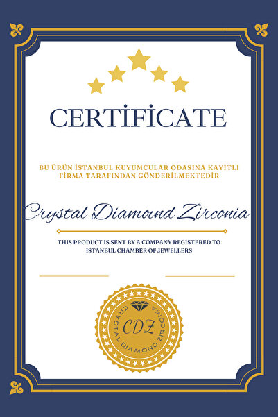 Crystal Diamond Zirconia muhteşem parlaklıkta ışıklı kutuda 0.05 karat asansörlü bileklik