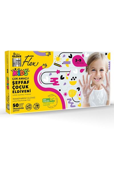Reflex Children's Hygiene Gloves Workshop Painting Gloves 3-9 Years