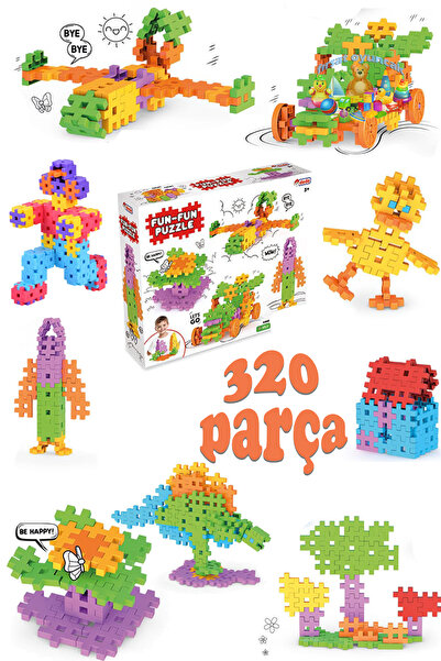Fırsat Oyuncak Puzzle Fun Fun Puzzle 320 Parça 3d Yapı Ve Tasarım Blokları Eğ...