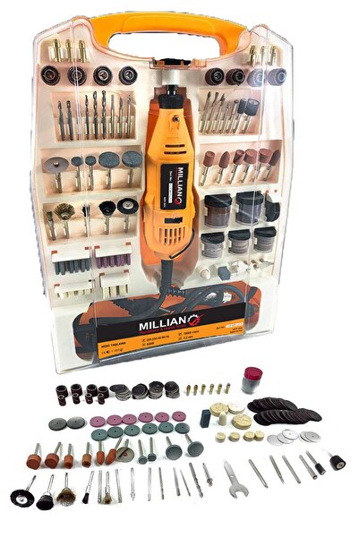 Millian 340 Parça 600 Watt Devir Ayarlı Hobi Kalıpçı Taşlama Gravür Oyma Makinesi Seti Şaft Spiral Kablosu