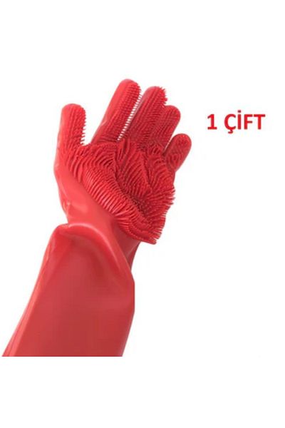 Multiamo Magic Serrated Dish Glove Kitchen Bathroom Cleaning Brush