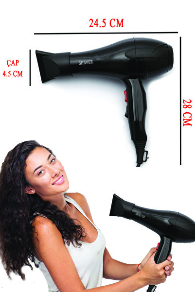 Janva 5600 Profesyonel Turbo Siyah Isı Hız Saç Kurutma Fön Makinesi Düzleştirici