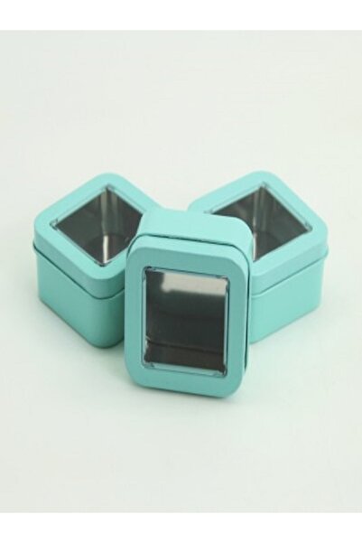 Kazanabil HEDİYELİK KARE SÜSLENEBİLİR TENEKE KUTU YEŞİL 8'Lİ