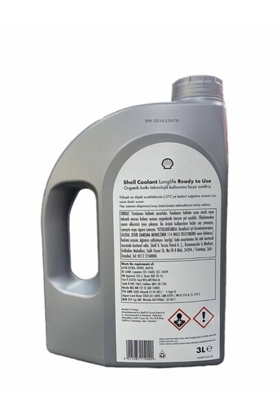 SHELL Coolant Longlife RTU Organik Kırmızı Antifriz -37 Derece 3lt ( Üretim Yılı :2023)