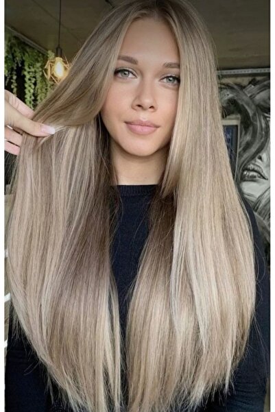 AKOLİFE Set de 2 posturi de păr Ultra Volume Ashy Blonde - Yarimay și Snap Clip, lavabil și rezistent la căldură