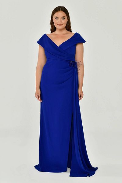 Dark blue plus size dresses outlet