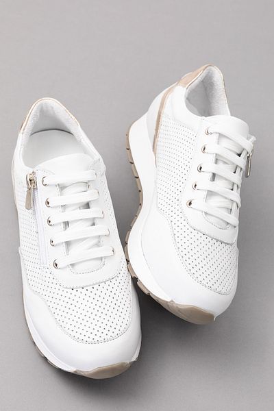 Gondol Pantofi sport cu talpă anatomică din piele naturală în interior și în exterior gnd.20578 - Alb - 35