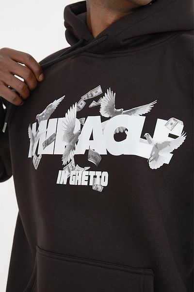 Ghetto off limits Miracle In Ghetto Oversize Unisex Black Sweatshirt