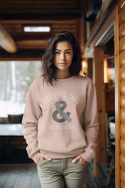 ADABEBEK Γυναικείο φούτερ με λαιμόκοψη Just Be Cool Style