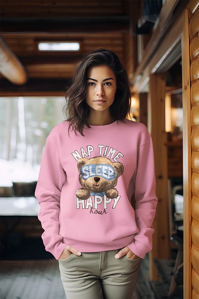 ADABEBEK Γυναικείο φούτερ με λαιμόκοψη Premium Sleepy Boho Printed Style