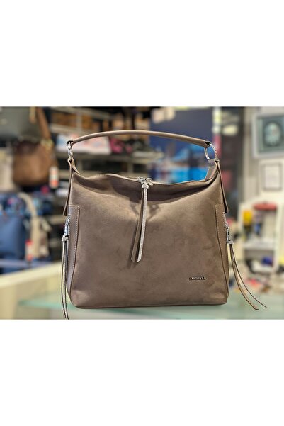 Armise gold Kadın Süet Vegan Deri El ,Omuz Ve Çapraz Askılı Taş Detaylı Astar...