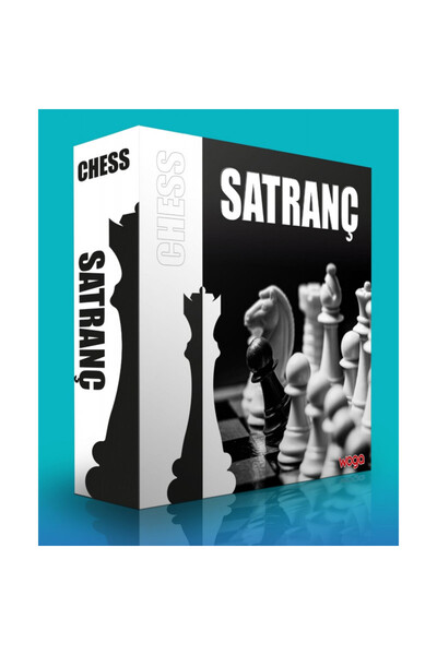 EDUMAT WOGA SATRANÇ AHŞAP TABLA SİYAH BEYAZ