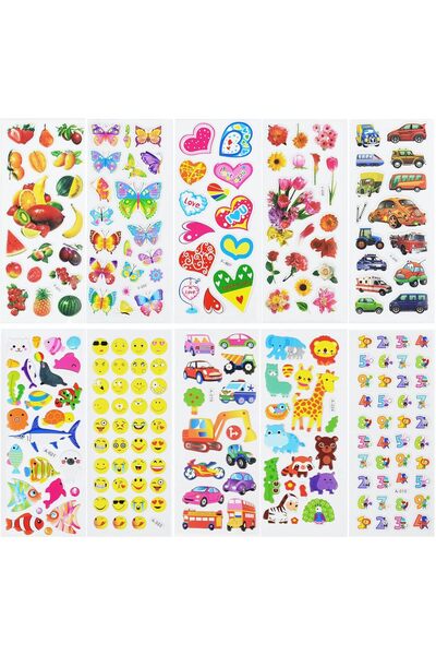 Janissary 550 Adet Planner Sticker Set, Çocuklar İçin Karışık Eğitici Çıkartm...