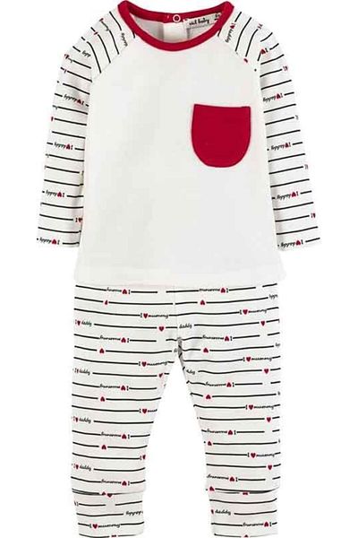 İdilbaby&Mamino IDILBABY&MAMINO unisex mom&dad printed 2-piece set