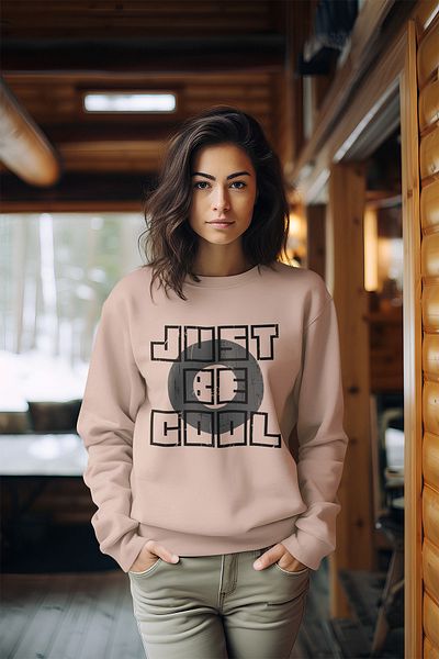ADABEBEK Μαύρο γυναικείο φούτερ με λαιμόκοψη Just Be Cool Style