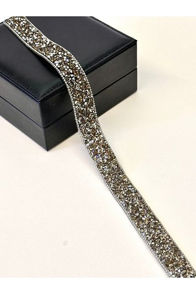 ODDA TASARIM ATÖLYESİ Ball chain detail sticking edge with Tü gold stone 1m strip