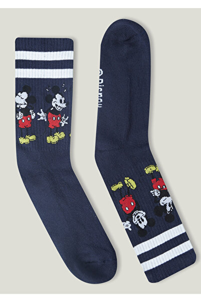 United Colors of Benetton Тъмносини чорапи за момчета с шарка на Мики Маус