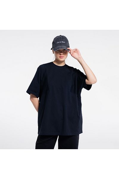 Friday Offset Tricou negru pentru femei Tio, 100% bumbac, cu decolteu rotund