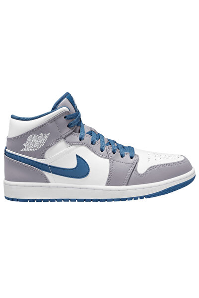 Nike Air Jordan 1 Mid Cement True Blue -Kadın Spor Ayakkabı DQ8426 01