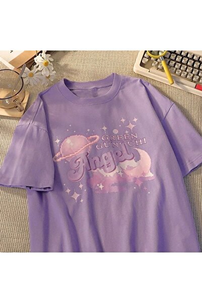Tarzsokak Tricou violet unisex Saturn Angel Written