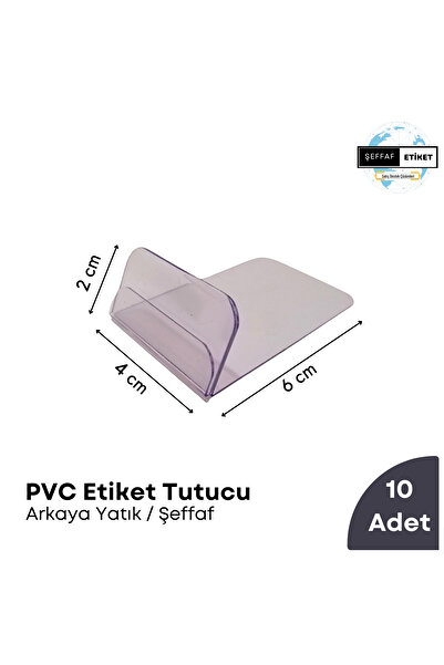Şeffaf Etiket Suport pentru etichete din PVC 10 buc. Suport pentru etichete î...
