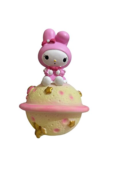 facnspt Kawaii Sanrio- Satürn Üstüne Oturan Melody Işıklı İthal Kumbara