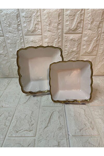 Lavin 2'li Sunum Kahvaltı Tabağı Porselen (17-14 CM)