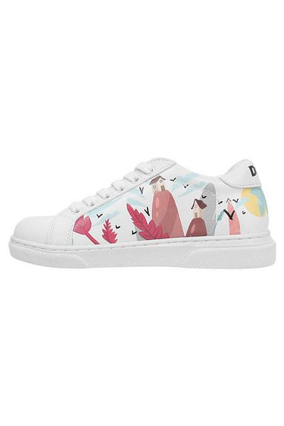 Dogo Pantofi casual albi din piele vegană pentru copii - State Of Bliss Design