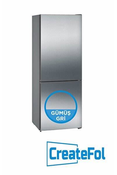 CreateFol Gumus Gri Kendinden Yapışkanlı Buzdolabı Kaplama Folyosu 100 CM X 2 METRE