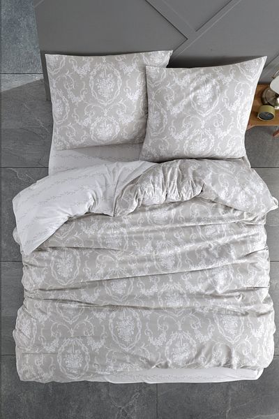 Nordqueen Ranforce Double 100% Cotton Zippered Duvet Cover (200x200) Zippered Pillow Case (80x80)