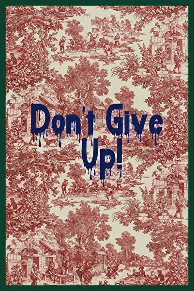 Rugs Modern Halı Covor decorativ cu fundal vintage cu textul „Don't Give Up” ...