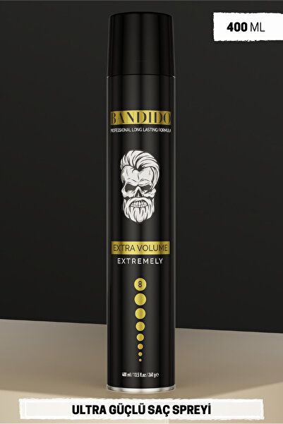 BANDİDO Saç Spreyi Ultra Strong Black 400 ml